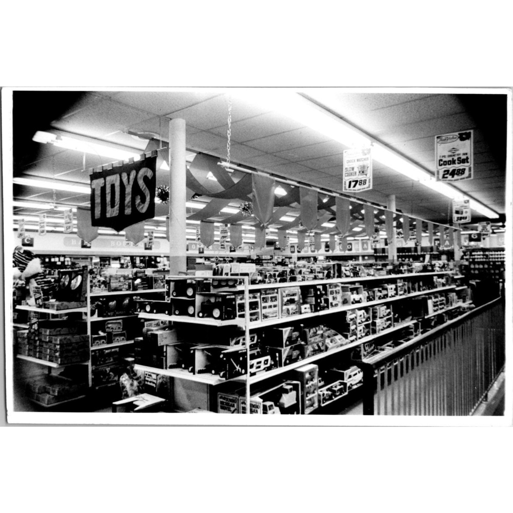1960s Vtg True Value Hardware Store Toy Department Tractor Truck Photograph Sign